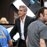 George Clooney on the set of a Mercedes Benz E300 L advert photos | Picture 78308